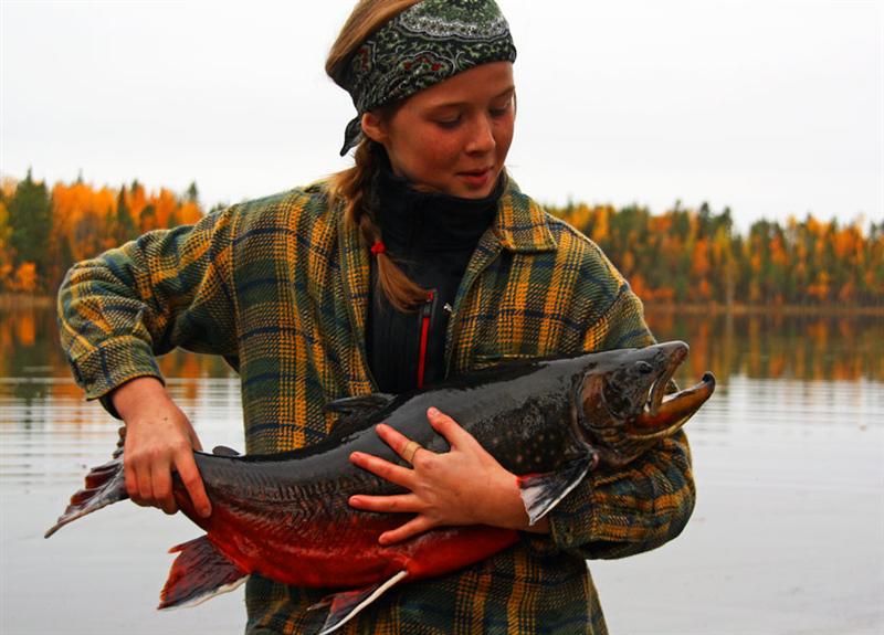 Trophäenfisch aus Schweden.
