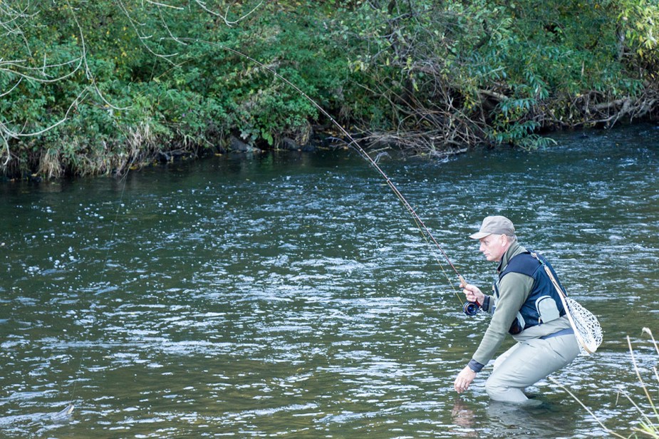 Die Märzbraune war die Erfolgsfliege für Günter.
