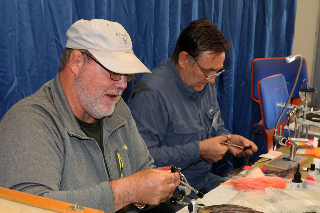 Hans van Klinken (links) ist eben so wie Peter Joest (rechts) ein regelmäßiger Gast bei Finest Fly Fishing.